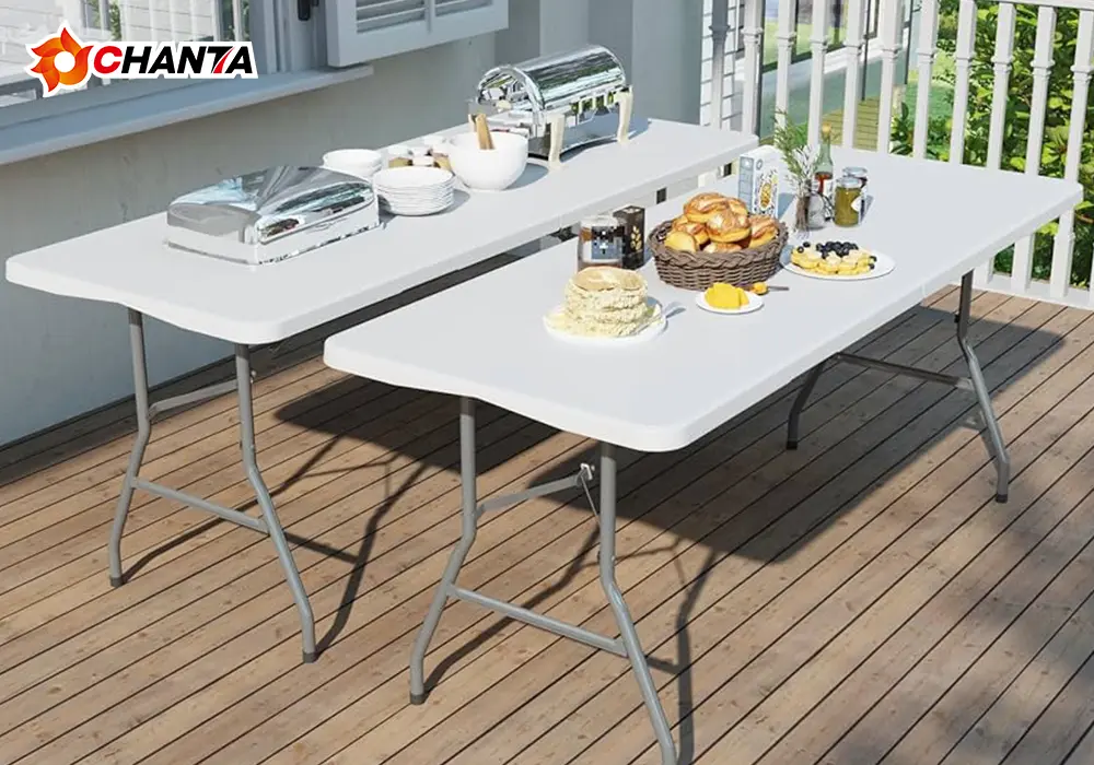 portable folding table with handle