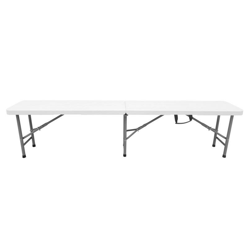 180×30×43cm White Folding Bench