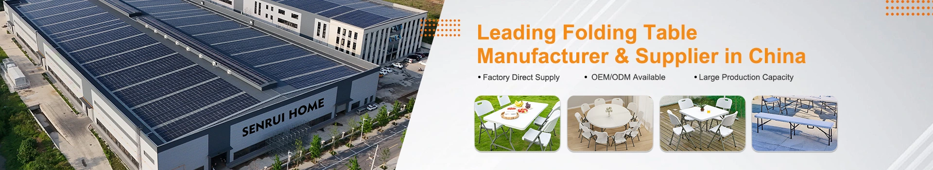 Folding table banner